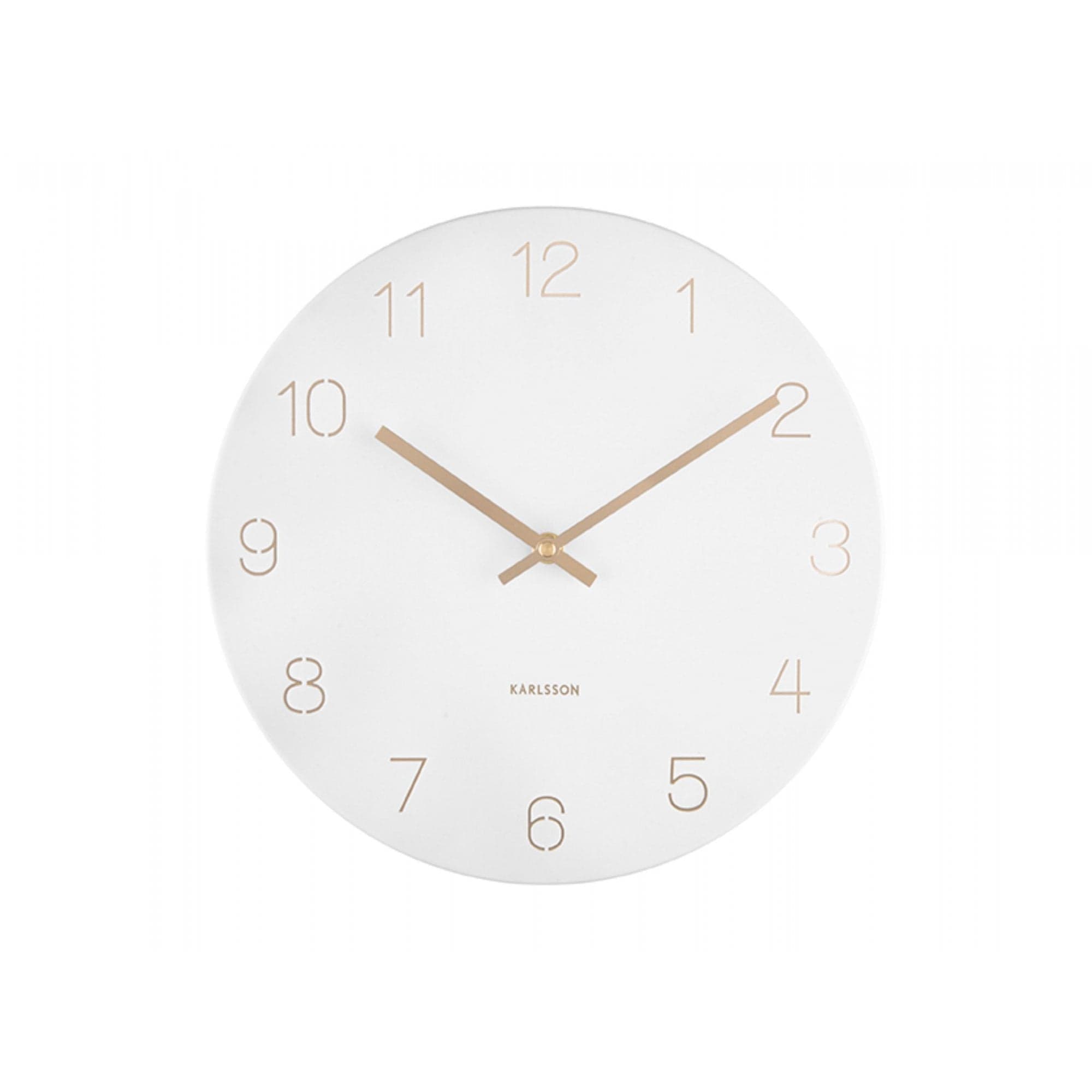 Buy Karlsson Charm Wall Clock | White | Black by Design