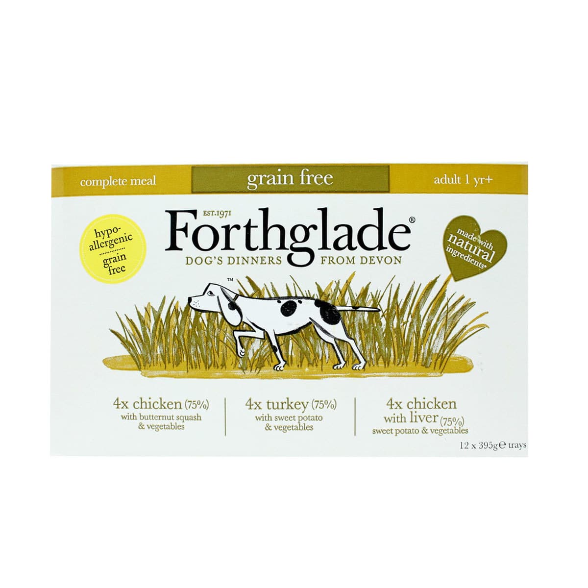Forthglade Adult Complete Grain Free Chicken ,Turkey,Chicken & Liver ...