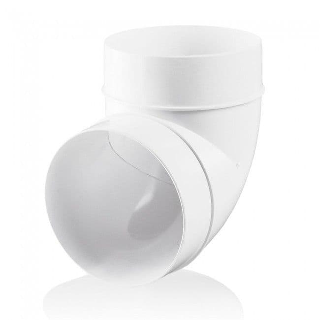 Circular Round Plastic Ducting 90 Degree Bend