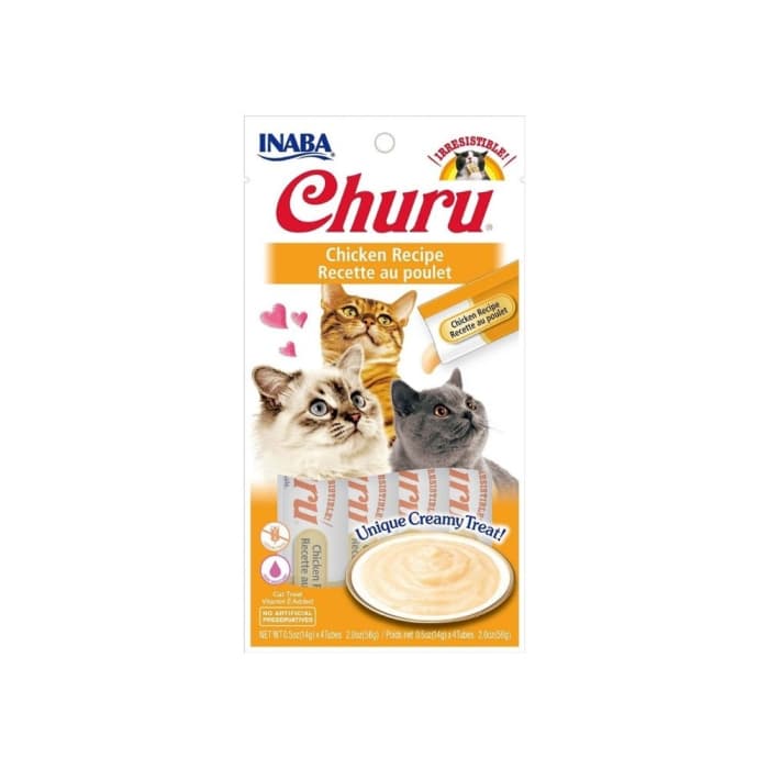Inaba Churu Puree Chicken Cat Treats 4 Pack CanadaVet