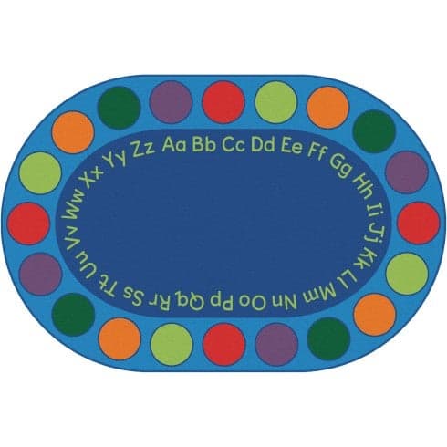 Circletime Alphabet Seating Rug Oval - Carpets For Kids