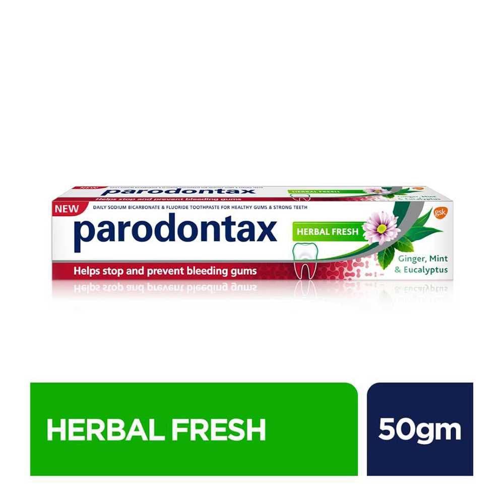Parodontax Toothpaste Herbal Fresh Ginger, Mint & Eucalyptus, 50g ...