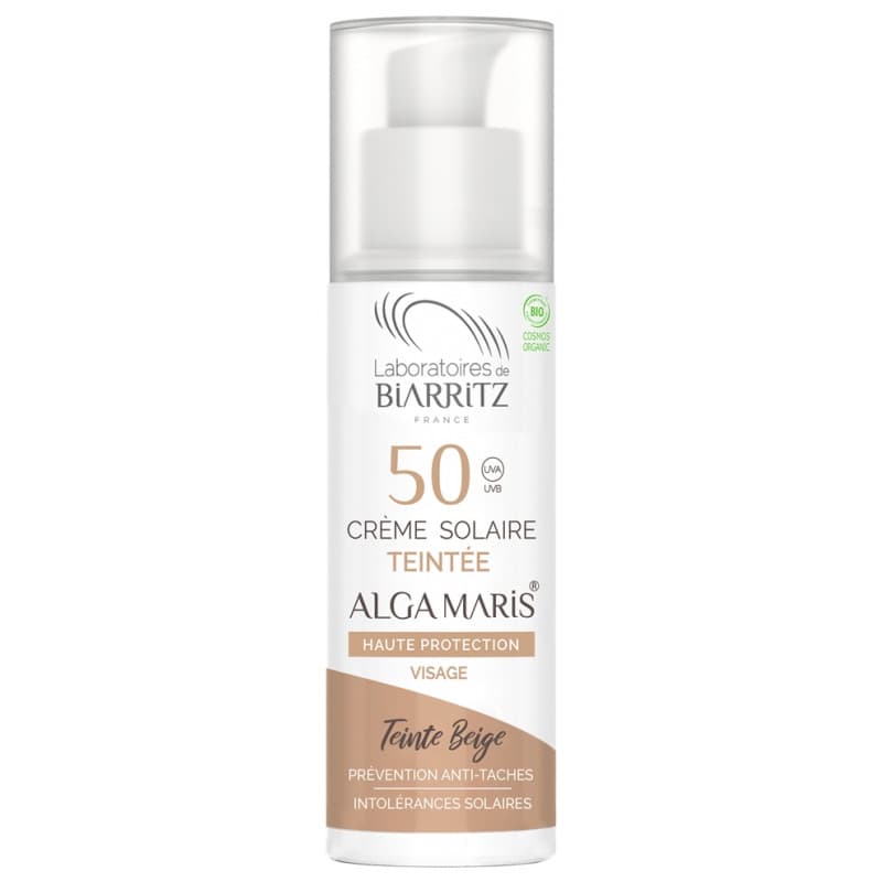 BIARRITZ Alga Maris Organic Tinted Sunscreen for Face SPF50 - CITYPARA