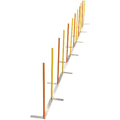 Clip and Go Agility 3-in-1 Weave Pole Bases, Set of 12 - Clean Run