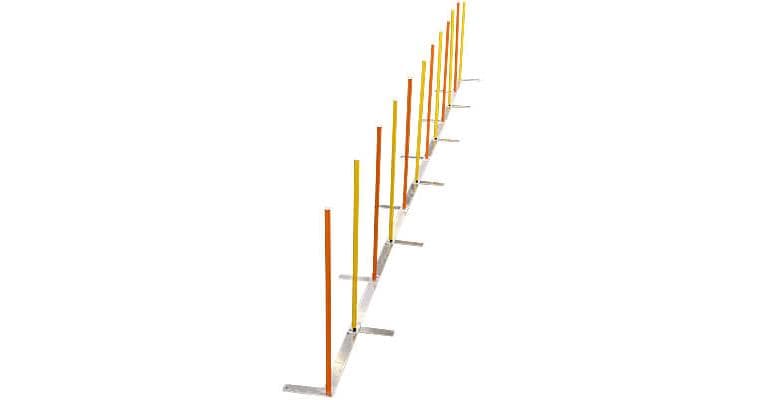 Clip and Go Agility 3-in-1 Weave Pole Bases, Set of 12 - Clean Run
