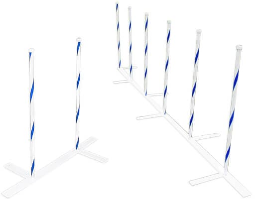 BUNDLE DEAL: 2x2 Complete Weave Pole Training Setup - 12 Poles - Clean Run