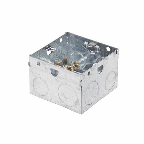 1 Gang Single 47mm Recessed Metal Knockout Back Box | Click4Electrics