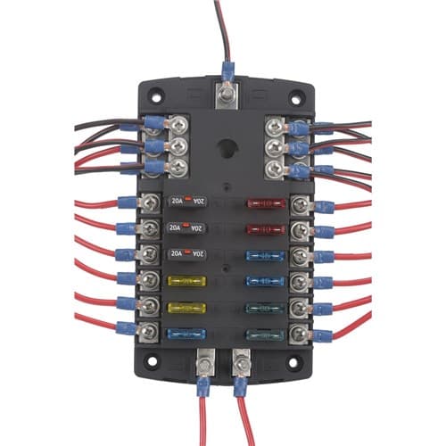 Narva 54450 12-Way ATS Fuse Box with LED Indicators