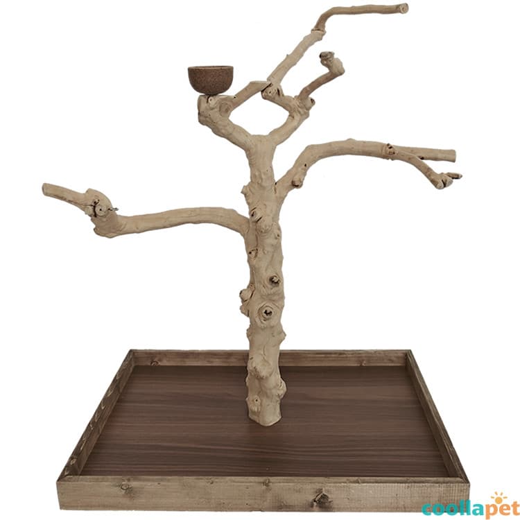 Java Wood Parrot Play Stand Tree Table Top Extra Large A1158XL