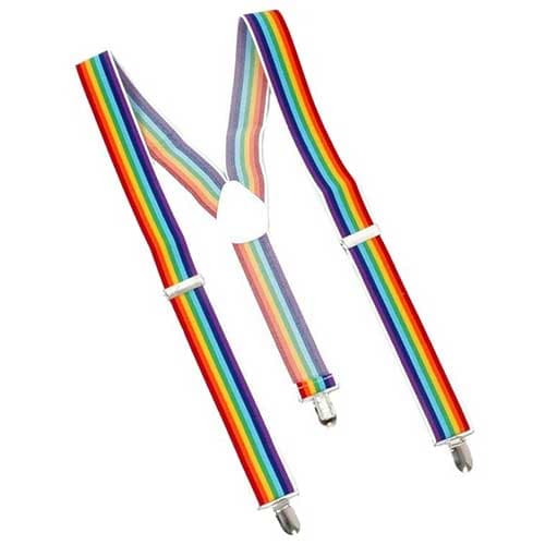 Clown Rainbow Suspenders / Braces - Costume World