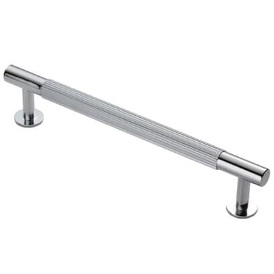 Carlisle Brass Cabinet T-Bar Fingertip Lines Handle Polished Chrome ...