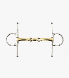 Premier Equine Brass Alloy Full Cheek Snaffle with Lozenge | Snaffle Bits