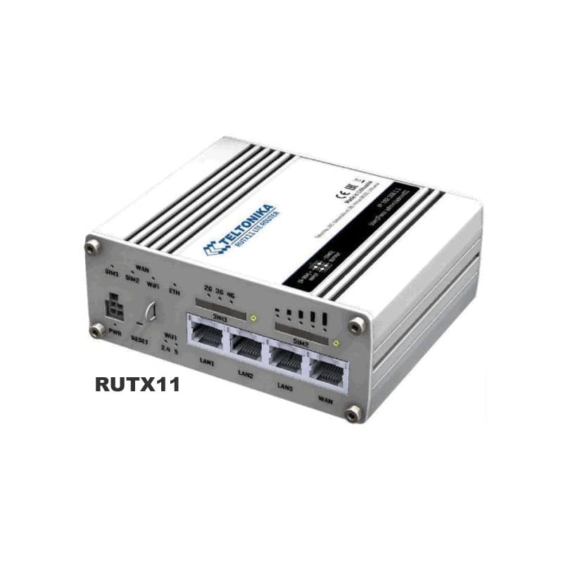 Teltonika RUTX11 Router Wi-Fi 4G/LTE-CAT6, 4 x RJ45, 2 x ranura SIM