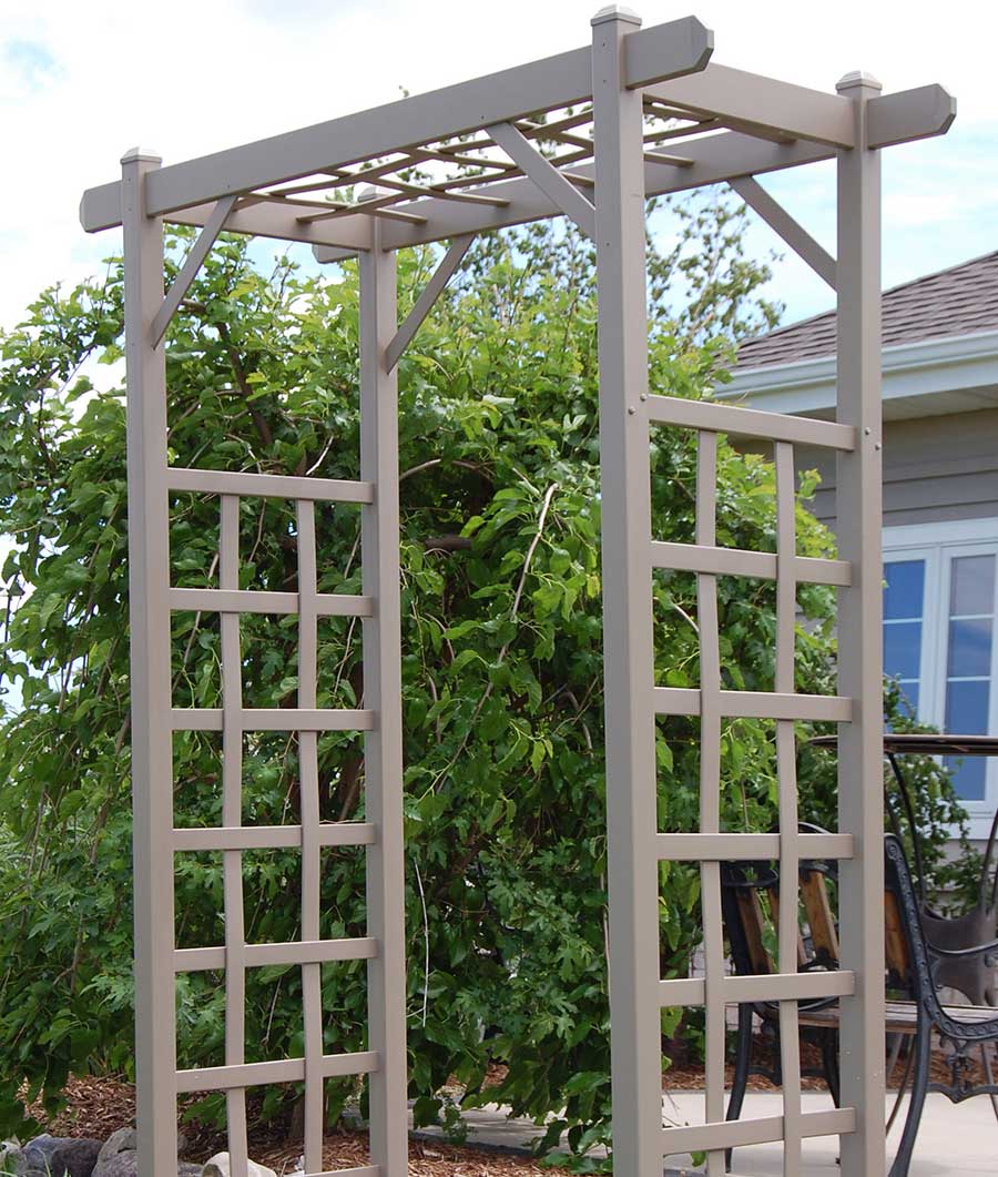 84" Kingston Vinyl Pergola - White - Dura-Trel: Maintenance-Free, UV ...