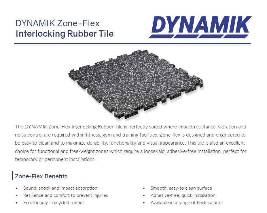 Zone-Flex Rubber Gym Flooring | Dynamik Sports Floors