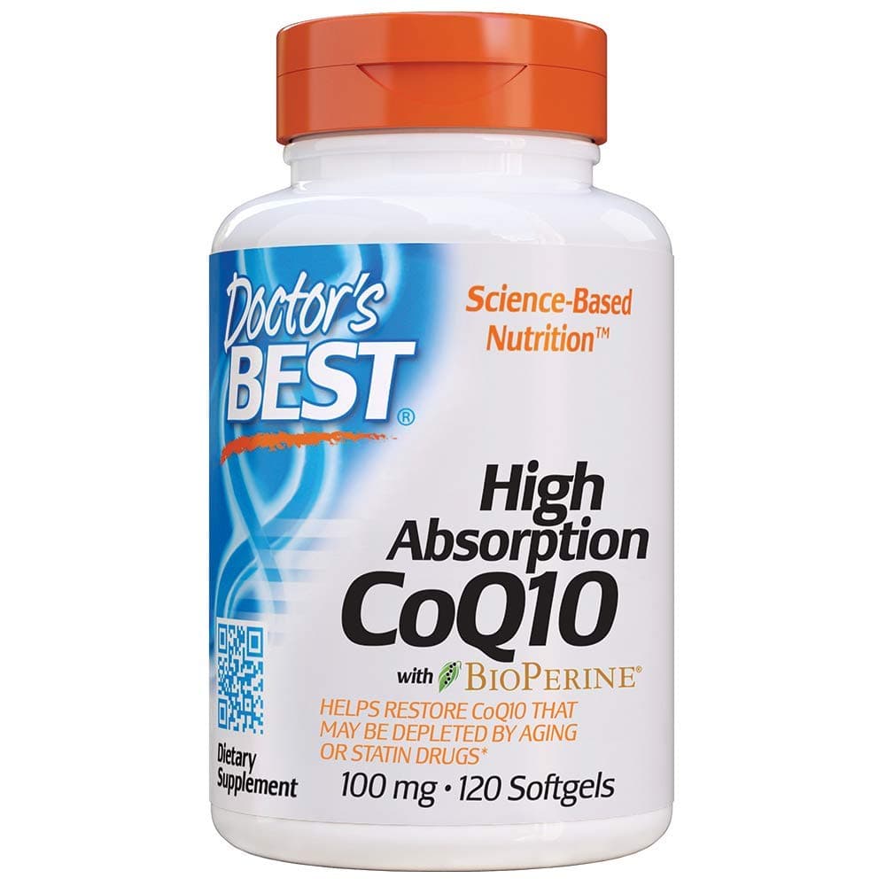 Doctor's Best High Absorption CoQ10 with BioPerine 100mg 120 softgels ...