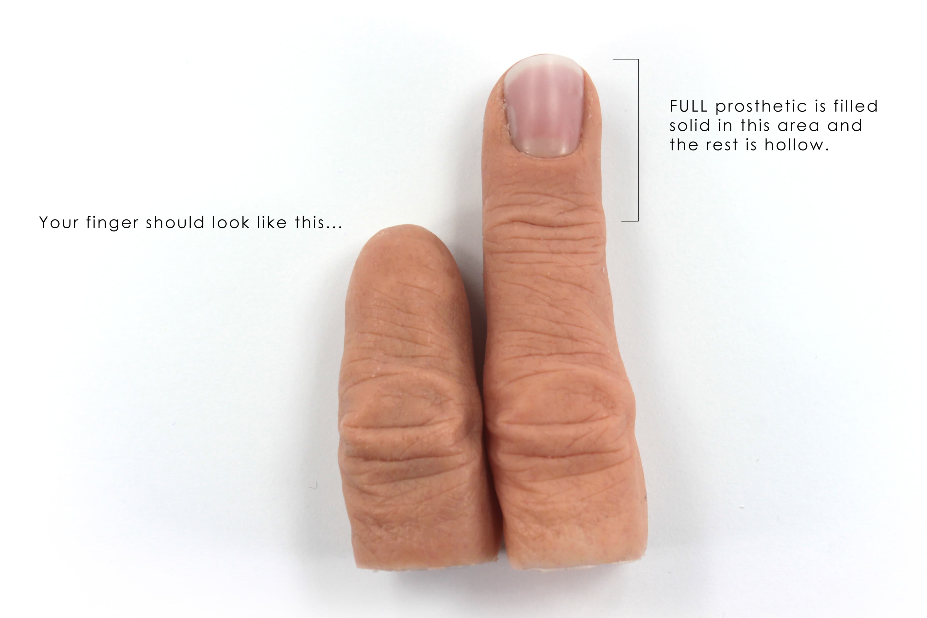 Female CAMILLE model- Realistic FULL length Finger Prosthetic in Soft ...