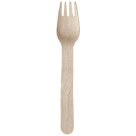 Packnwood Disposable Wooden 6.5" Forks- Pack of 100