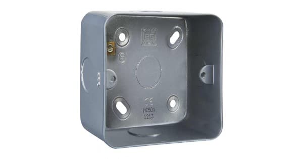 BG Nexus Metal Clad Single Mounting Box - MC501 | Electric Vault Ltd