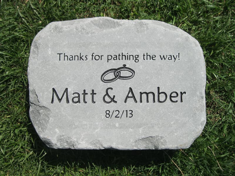 Custom Carved Natural Sandstone Stepping Stone by Stone UK