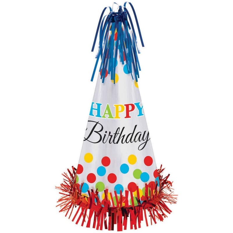 Happy Birthday Party Supplies - Bright Large Cone Hat