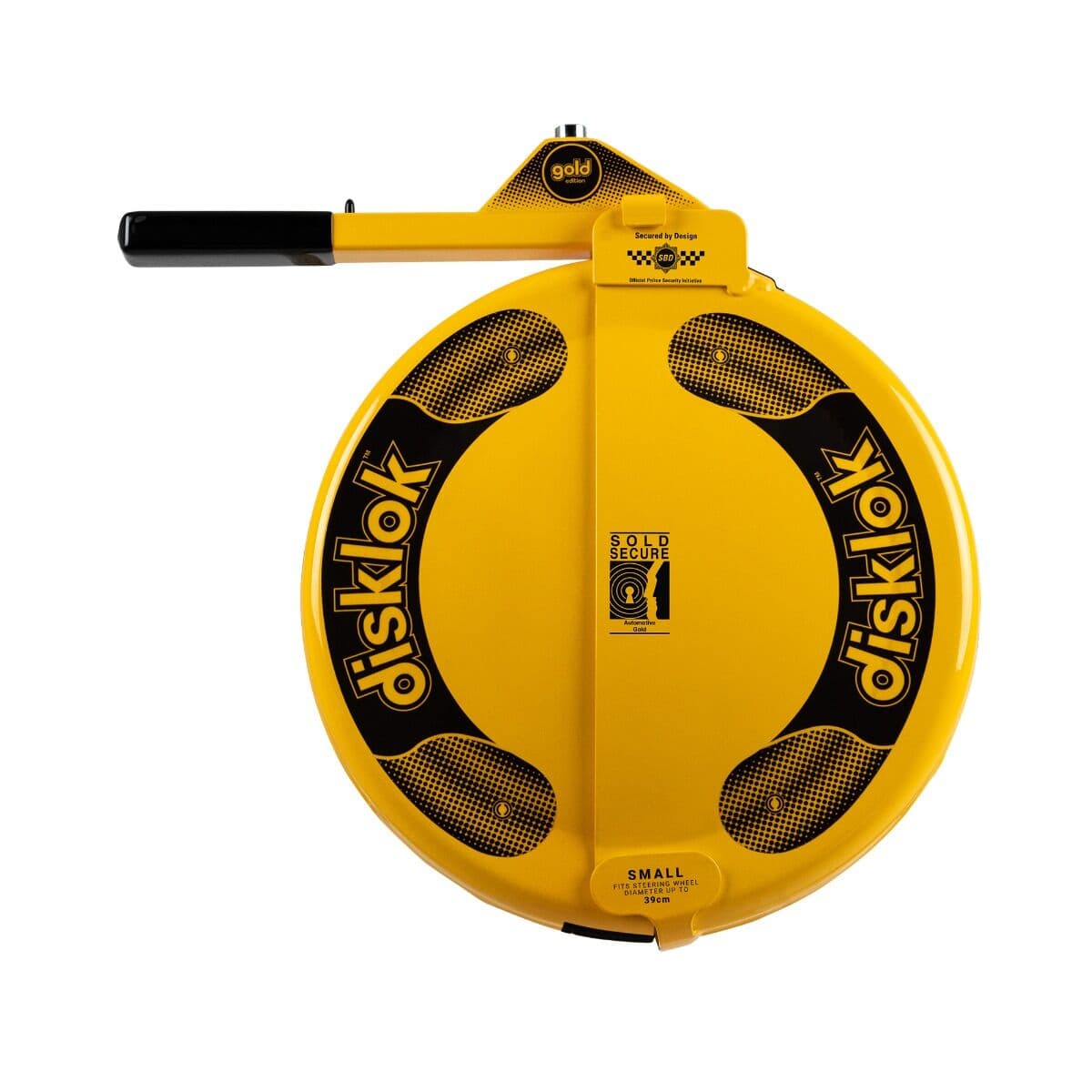 Disklok Small Yellow Car Steering Wheel Lock