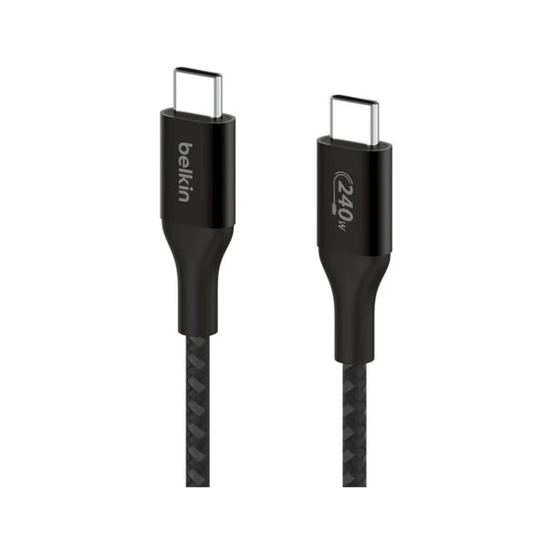 Belkin - BoostCharge USB-C to USB-C Braided Cable 240Watt Power ...