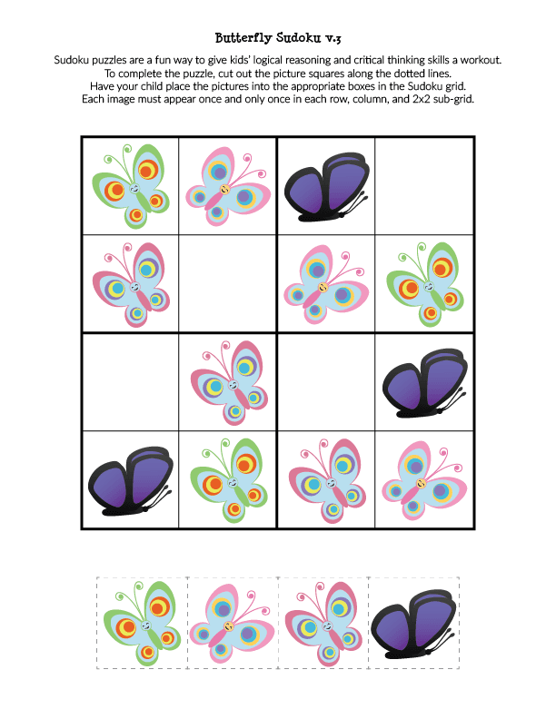 Butterfly Sudoku Puzzles - Gift of Curiosity