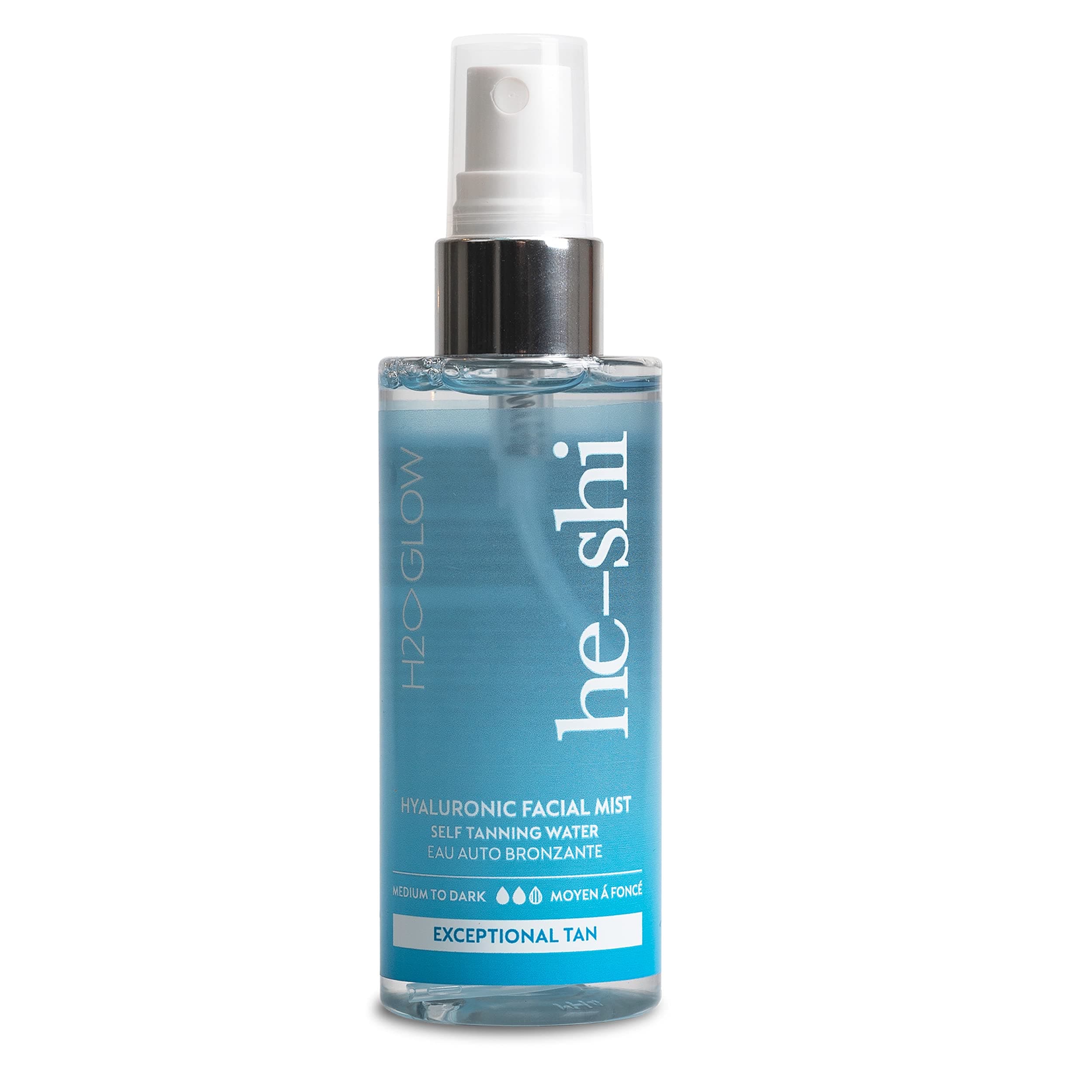 He-Shi Hyaluronic Self Tanning Water Facial Mist - H2-Glow Medium to ...