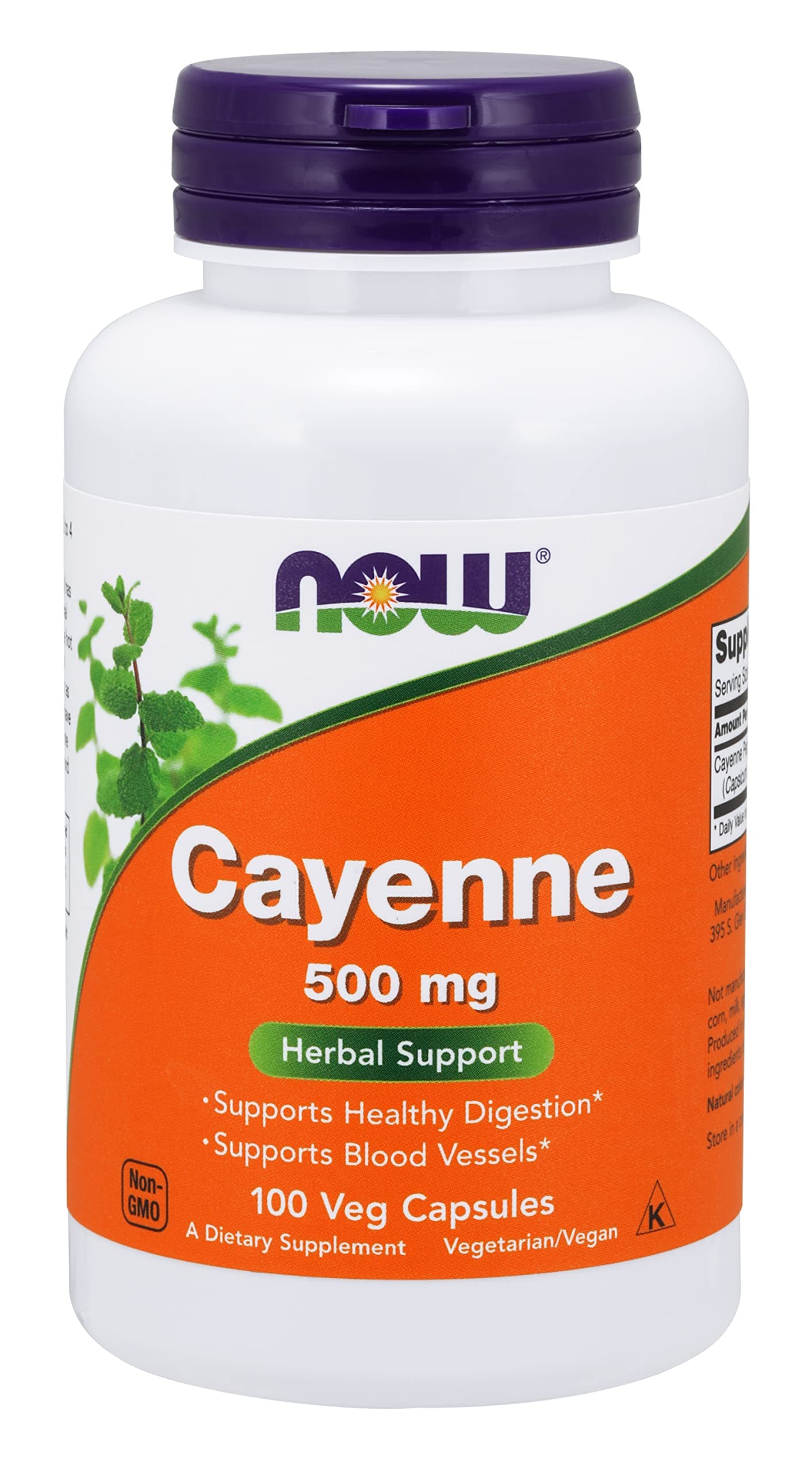 Now Foods Cayenne 500mg 100 Capsules - Pack of 2 | Natural Pain Relief ...