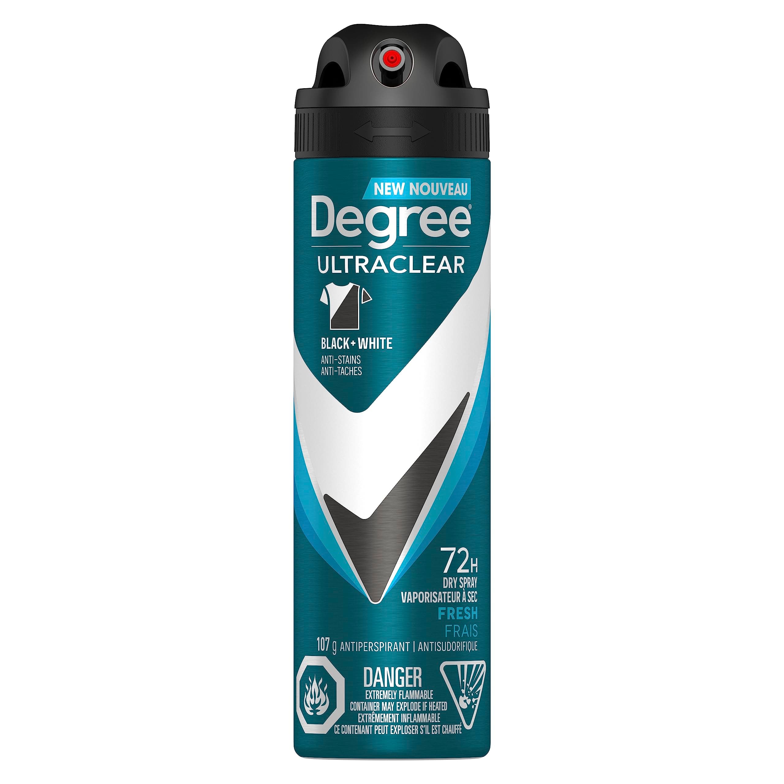 Degree Men UltraClear Black + White Fresh Dry Spray Antiperspirant ...