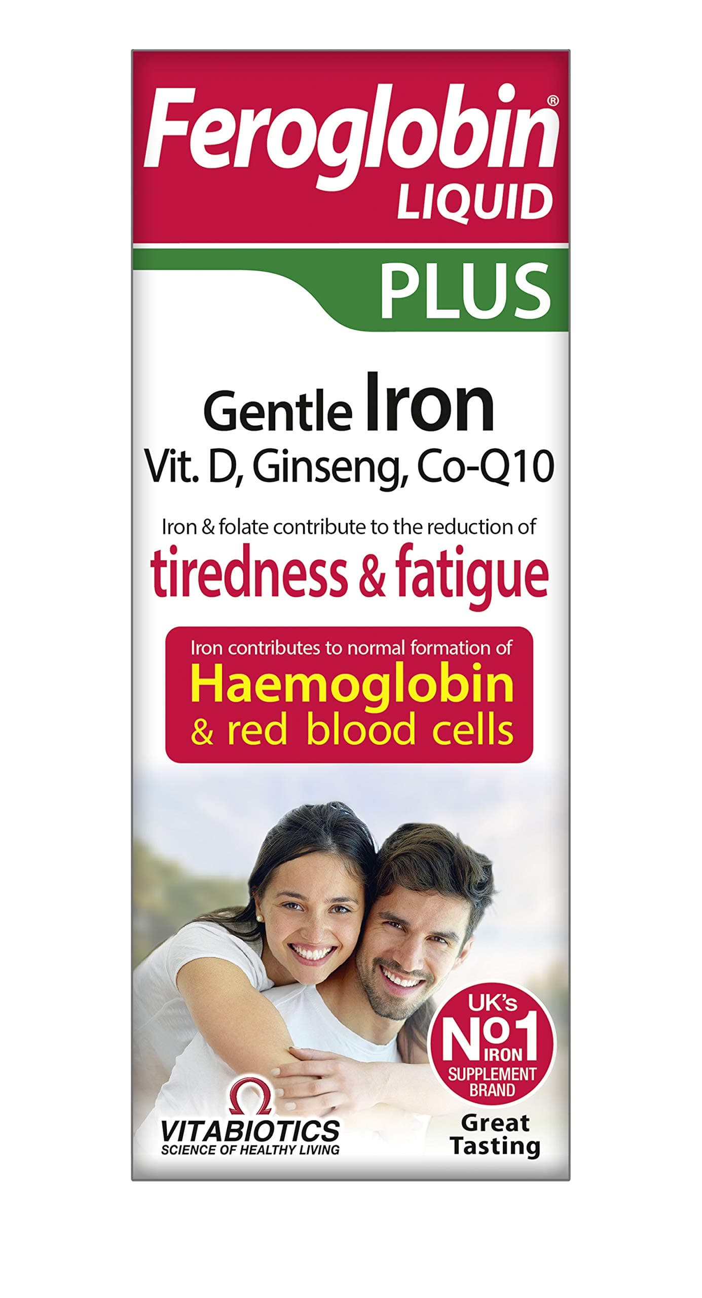 Vitabiotics Feroglobin 200ml Plus Liquid - Iron Supplement for Energy ...