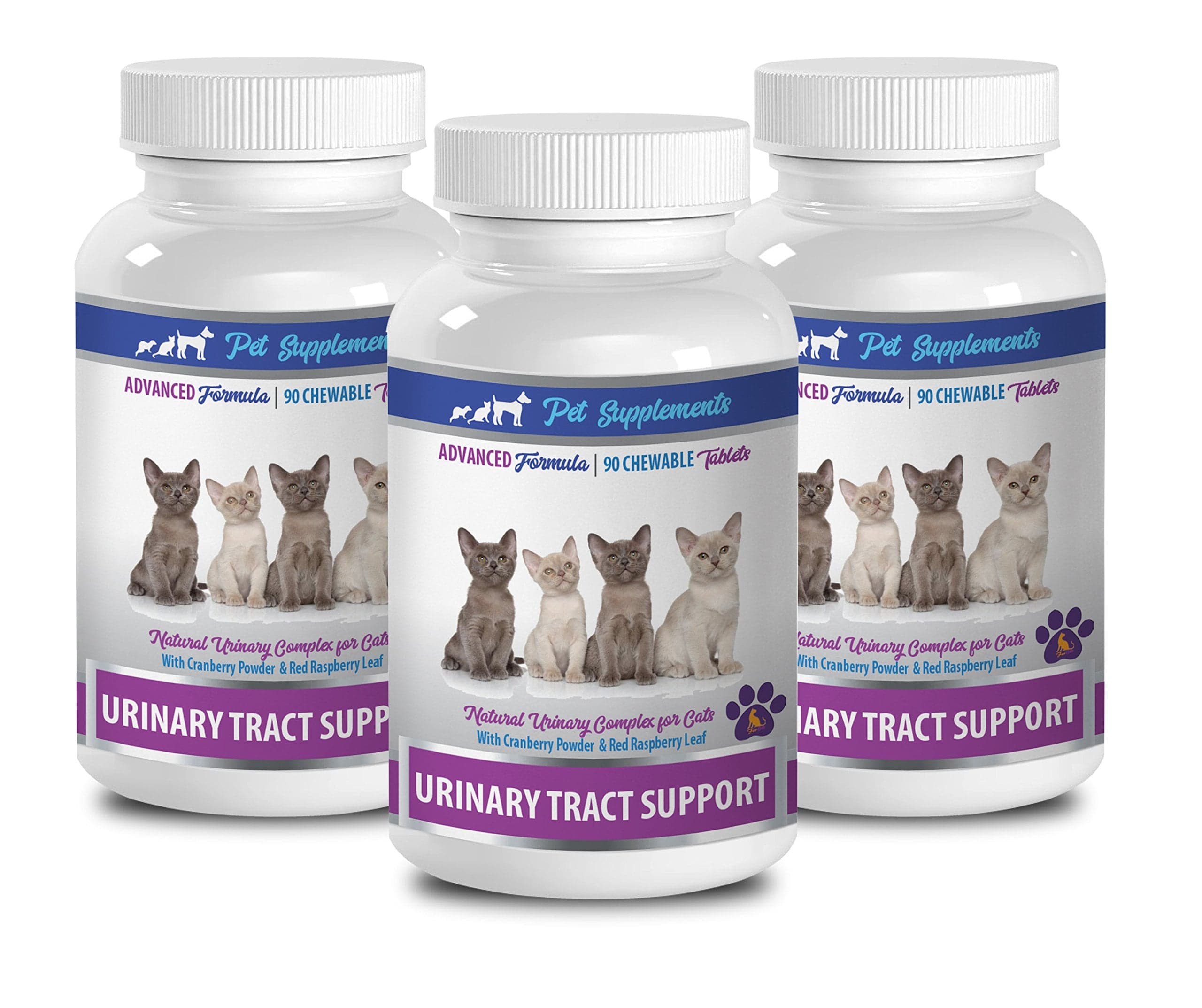 Premium Urinary Tract Infection Support for Cats - 3 Bottles of Chews ...
