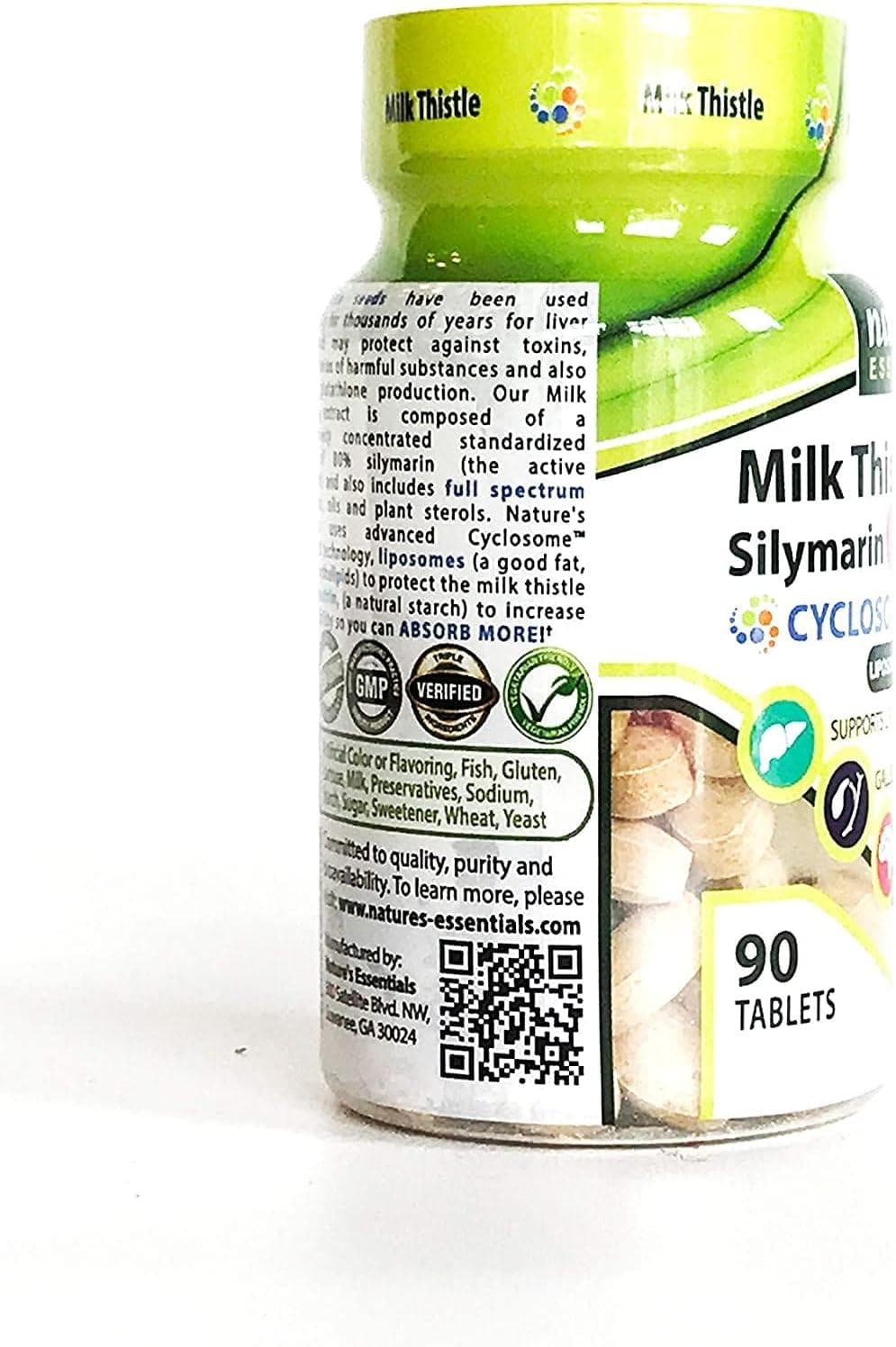 NATURE'S ESSENTIALS Liposomal Milk Thistle 250mg | Full-Spectrum ...