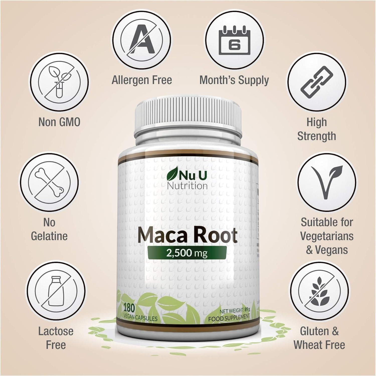 Organic Maca Root Capsules 2500mg - 180 Vegan Capsules - UK Made ...