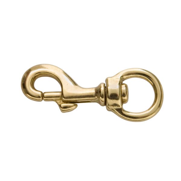 3/4 In Solid Brass Bolt Snap Round Eye #225 | Industrial Snap Hooks