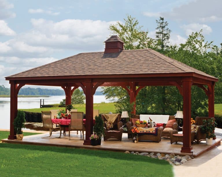 Traditional Wooden Pavilion | Green Acres Outdoor Living