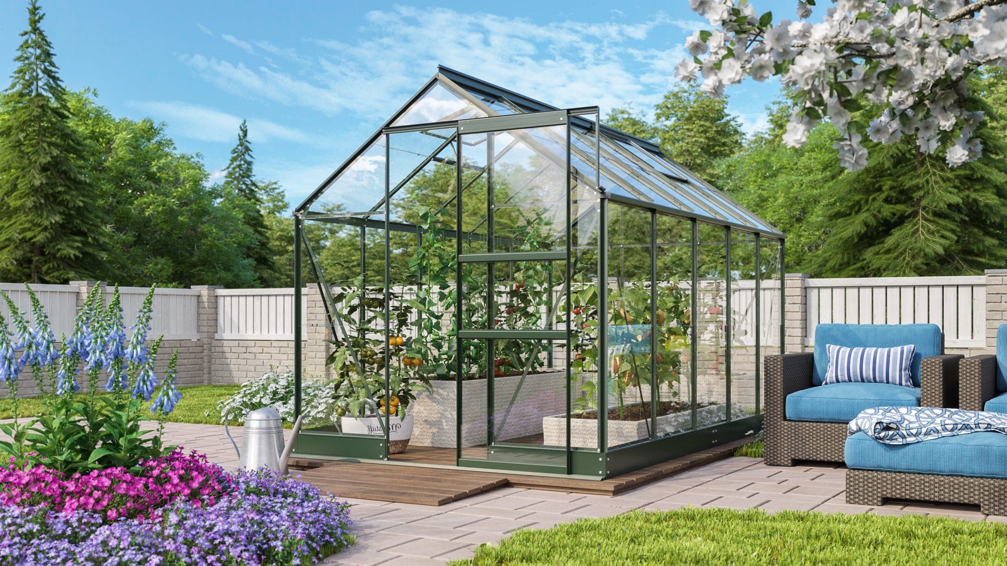 Vitavia 6x10 Green Apollo 6200 Greenhouse Horticultural