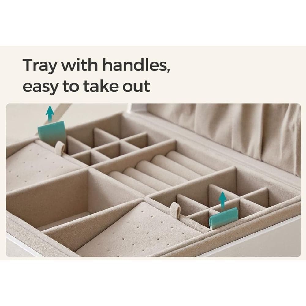 Songmics 2-Layer Jewellery Box Organiser with Removable Tray