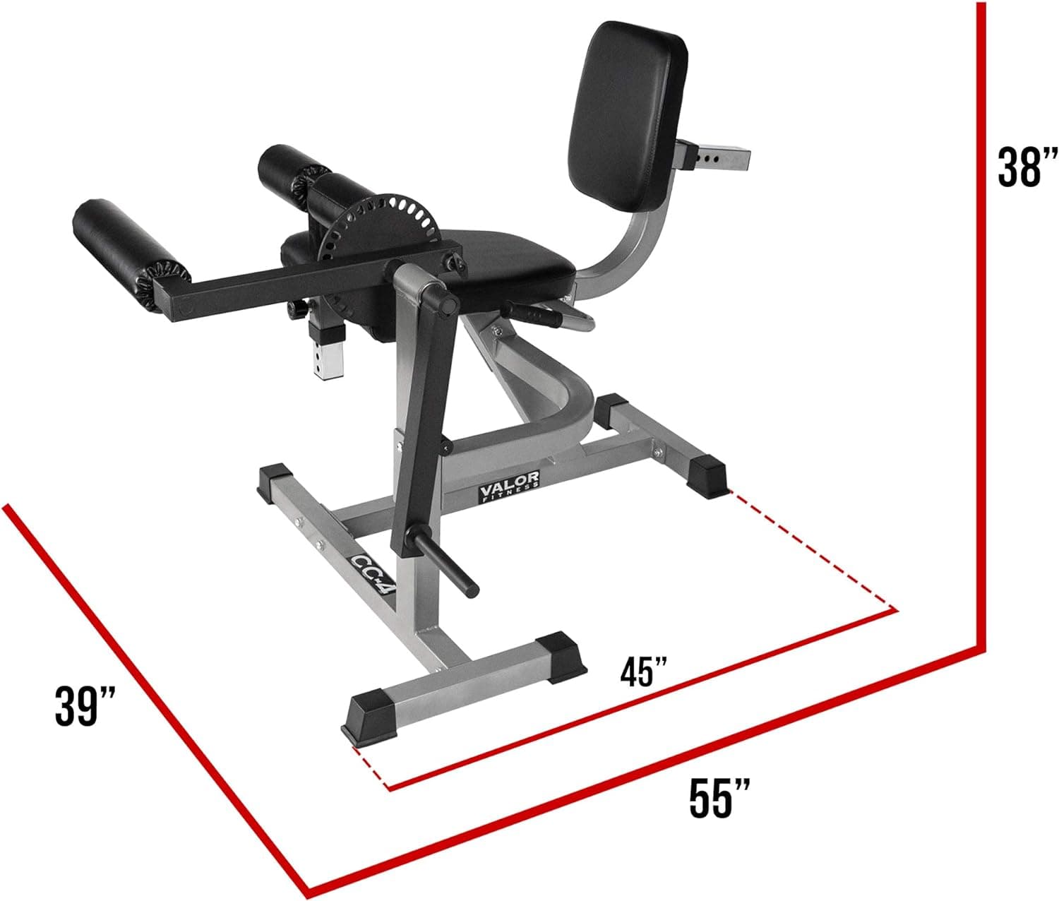 Valor Fitness CC-4 Adjustable Leg Curl Extension Machine 8 ...