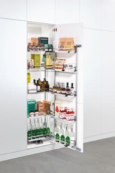 Larder unit pull-out, Kesseböhmer Tandem III, with separate door shelf ...