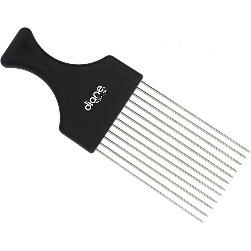 Diane XL Steel Lift Comb with Metal Pins, Black - Hairhouse Warehouse