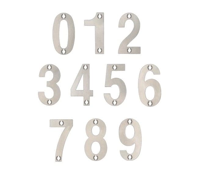 Zoo Hardware ZSN 100mm Door Numerals - Satin Stainless Steel