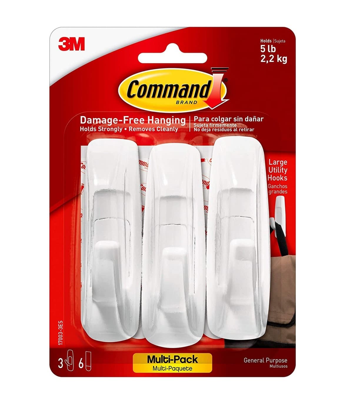 3M 17003VP-3 Command Large Utility Hooks - Hardware Specialist