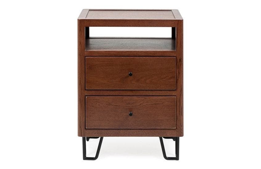 Brunel Bedside Table Dark Wood | HEAL’S (UK)