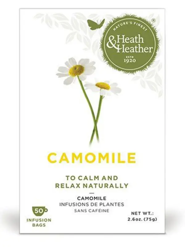 Chamomile Tea, 50 Bags (Heath & Heather) | Healthy Supplies