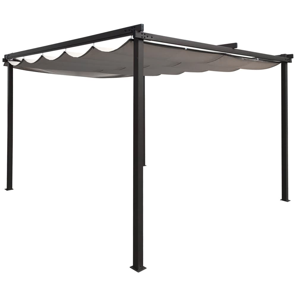 Charles Bentley Premium 3 x 3m Grey Canopy Gazebo | Homebase