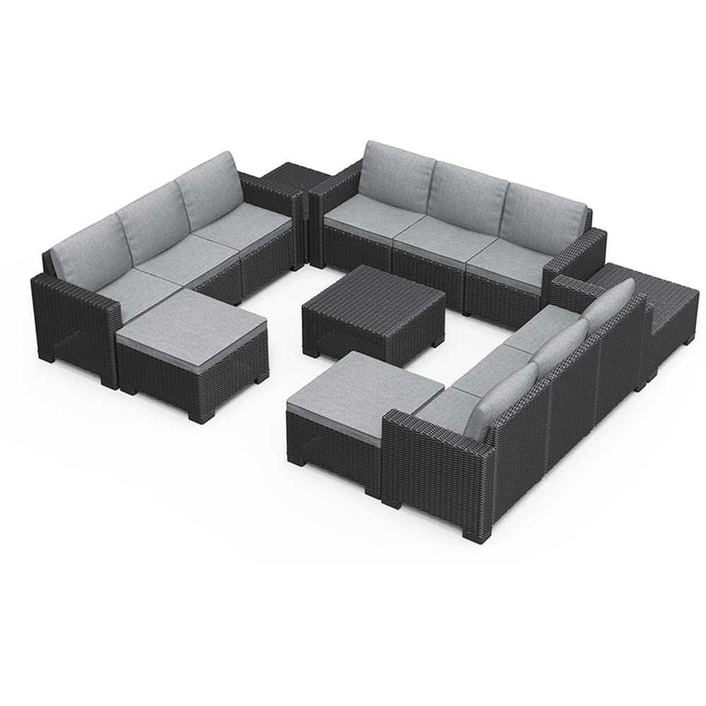 Keter California 11 Seater Garden Corner Lounge Set | Homebase