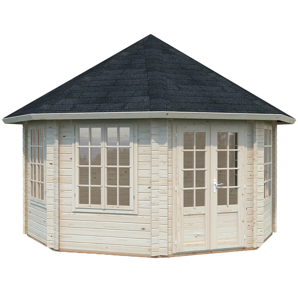 Palmako Hanna 13.7 x 13.7ft Apex Octagonal Summerhouse | Homebase