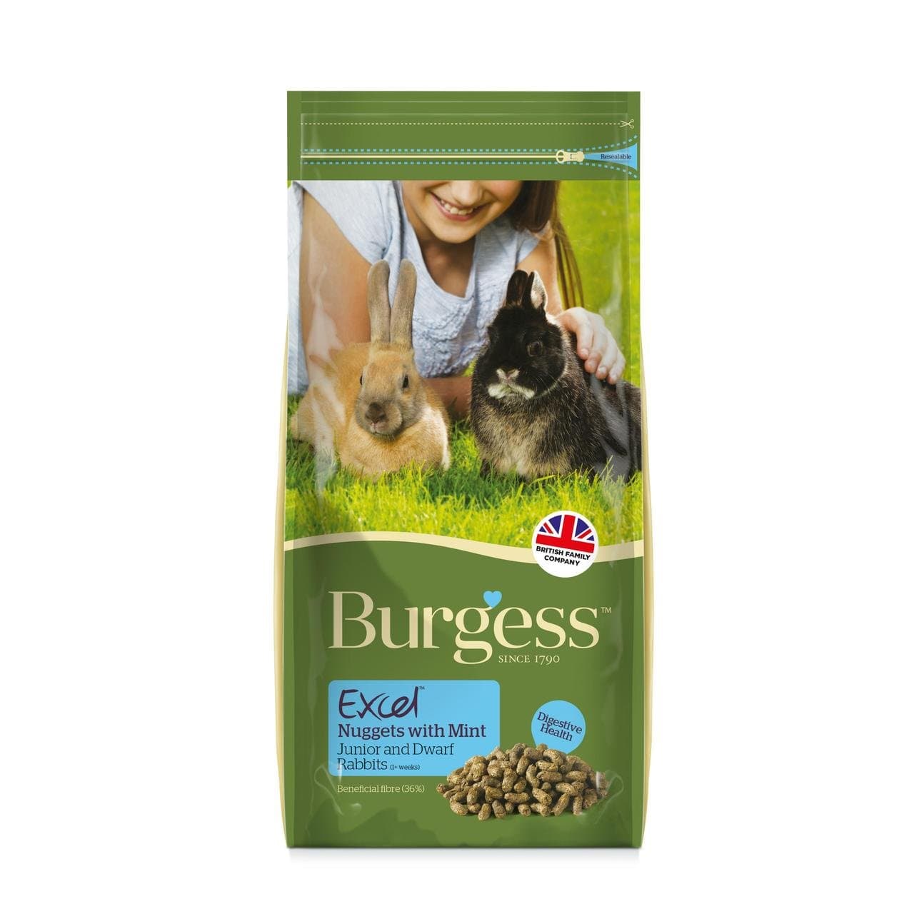 Burgess Excel Junior & Dwarf Rabbit Nuggets With Mint • Homeleigh ...